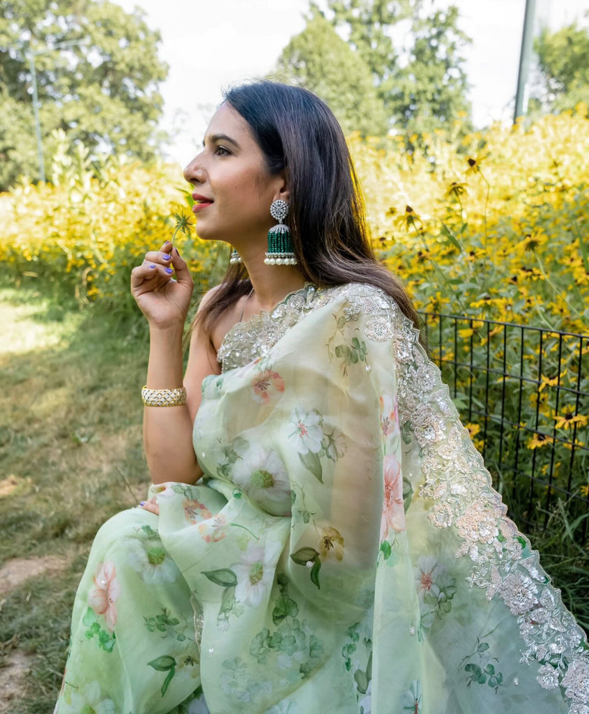 Part of our runway series, our Bipasha earrings are perfect for fashionistas who love to make a statement. An umbrella of emerald beads and crystal accents create anJaipur RoseJaipur RoseEarringsBipasha Luxury Runway Jhumka Earrings by Jaipur Rose Luxury Designer J