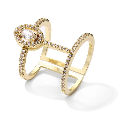 Tasha Yellow Gold Everyday Luxury Ring by Jaipur Rose - Jaipur Rose