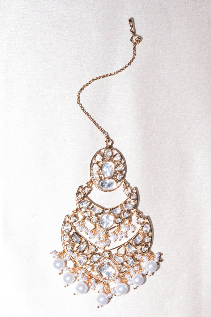 Lavanya Moissanite Rose Gold Luxury Necklace & Earring Set By Jaipur Rose Luxury Indian Jewelry Online - Jaipur Rose