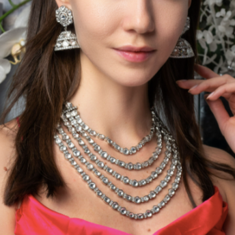 Kalyani  Designer Kundan Necklace & Earring Set by Jaipur Rose Designer Indian Jewelry - Jaipur Rose