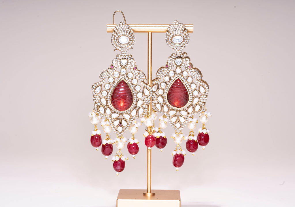 moissanite indian earrings