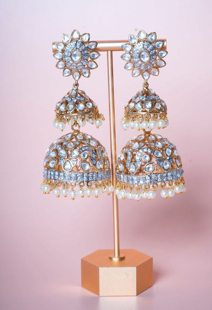 Ampika Jhumka Designer Indian Earrings By Jaipur Rose - Jaipur Rose